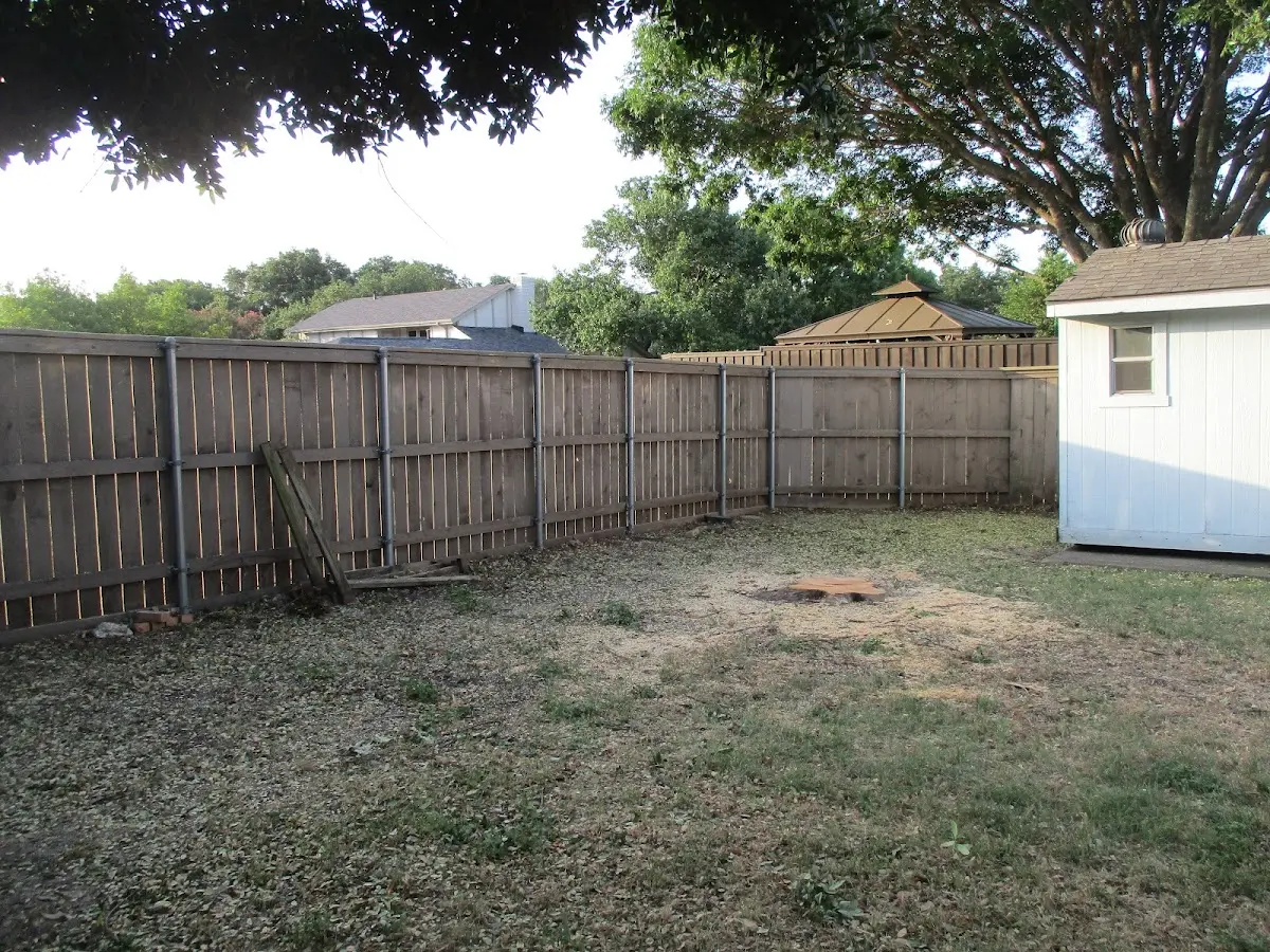 Cleared yard after professional tree removal in Mill Village